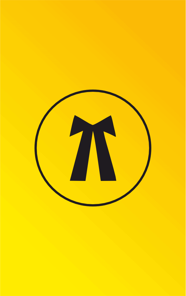 NFC logo design on yellow background for branding and digital identification purposes.